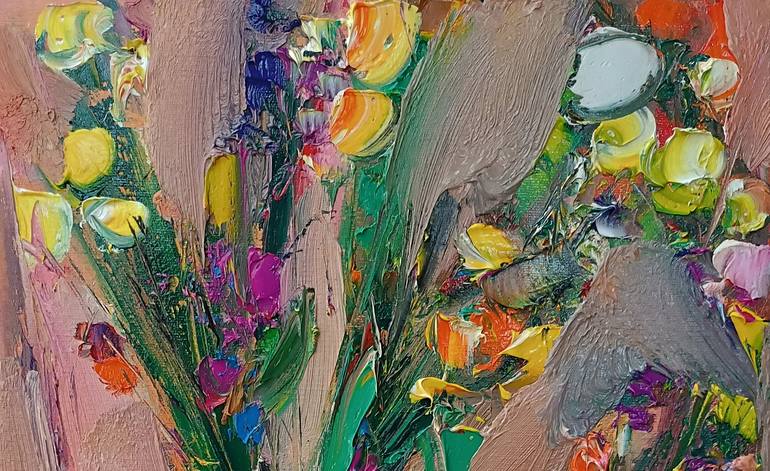 Original Impressionism Floral Painting by Narinart Armgallery