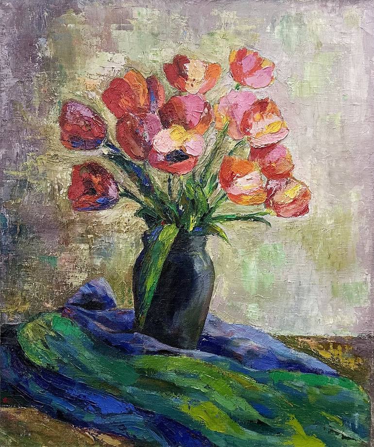 Original Impressionism Floral Painting by Narinart Armgallery