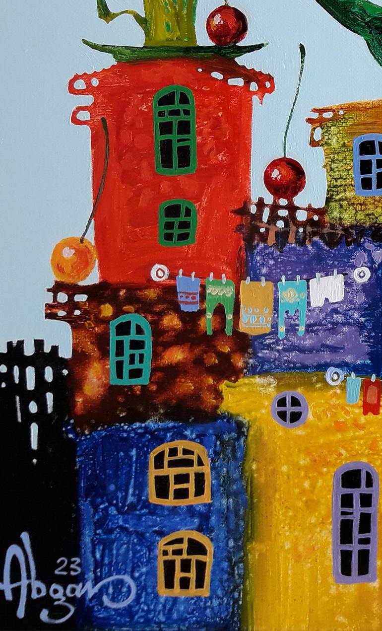 Original Abstract Architecture Painting by Narinart Armgallery