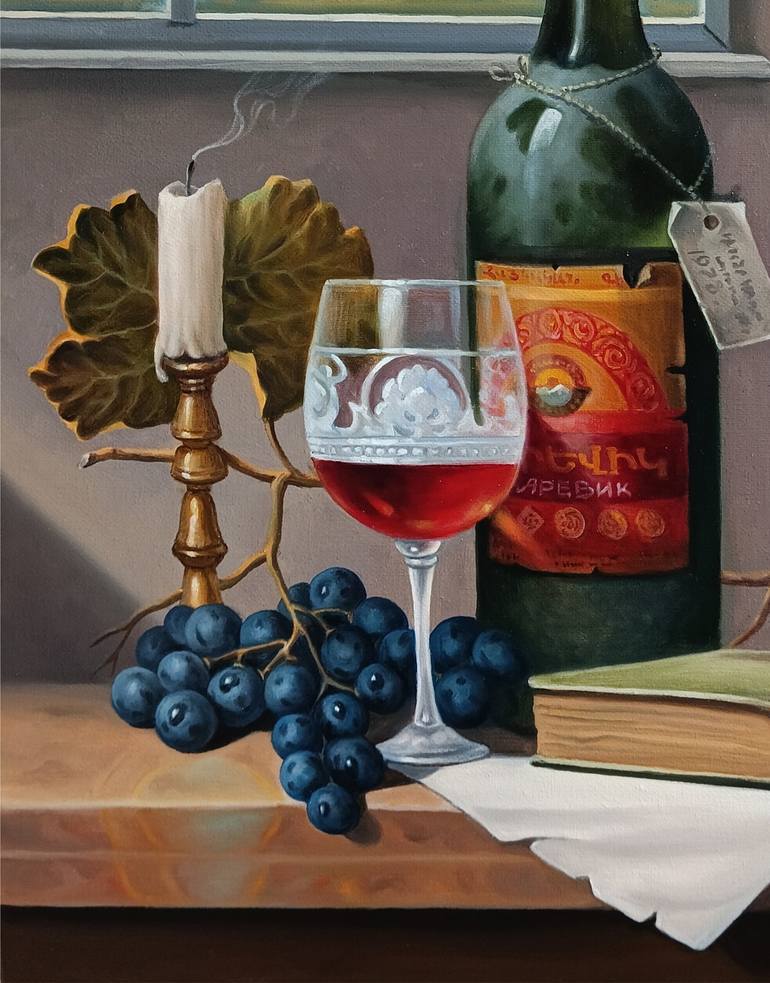 Original Photorealism Still Life Painting by Narinart Armgallery