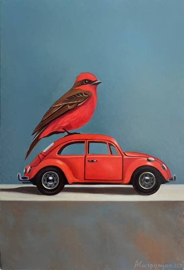 Ara Gasparyan/Still life with bird and red machine thumb