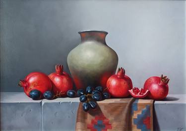 Tamar Nazaryan/Still life with pomegranates and pitcher thumb