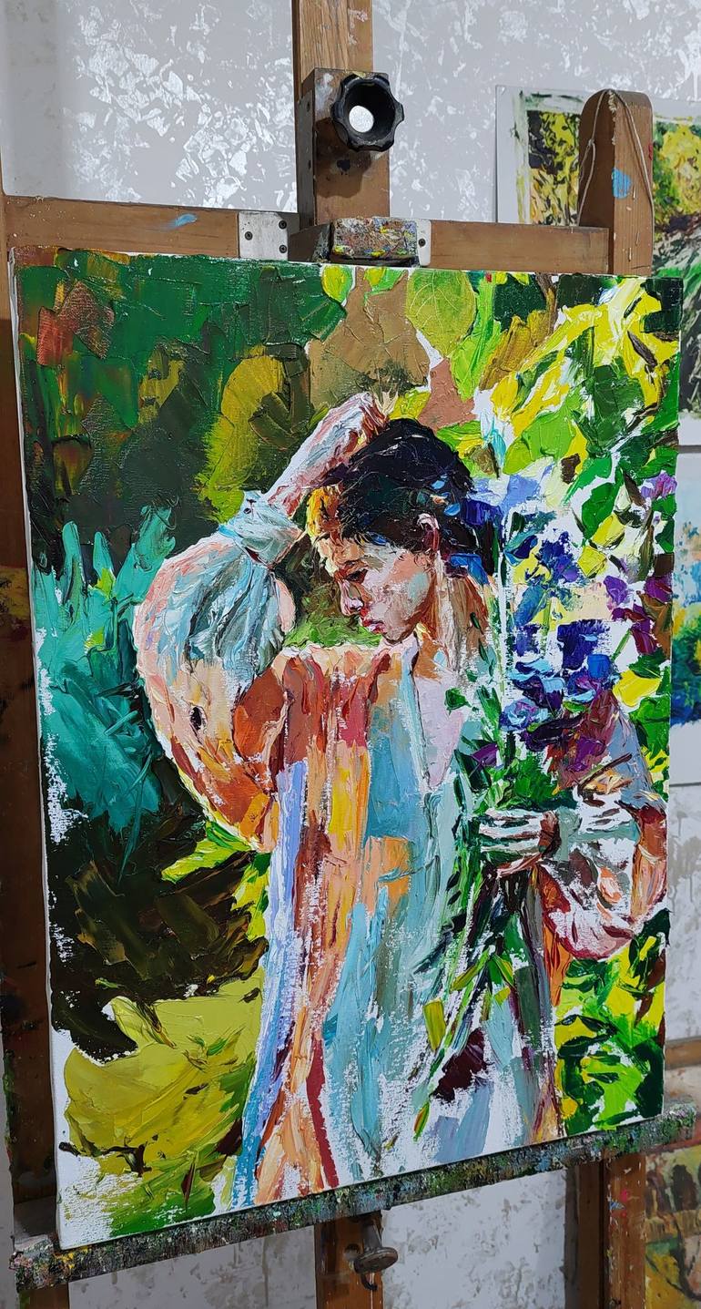 Original Impressionism Portrait Painting by Narinart Armgallery