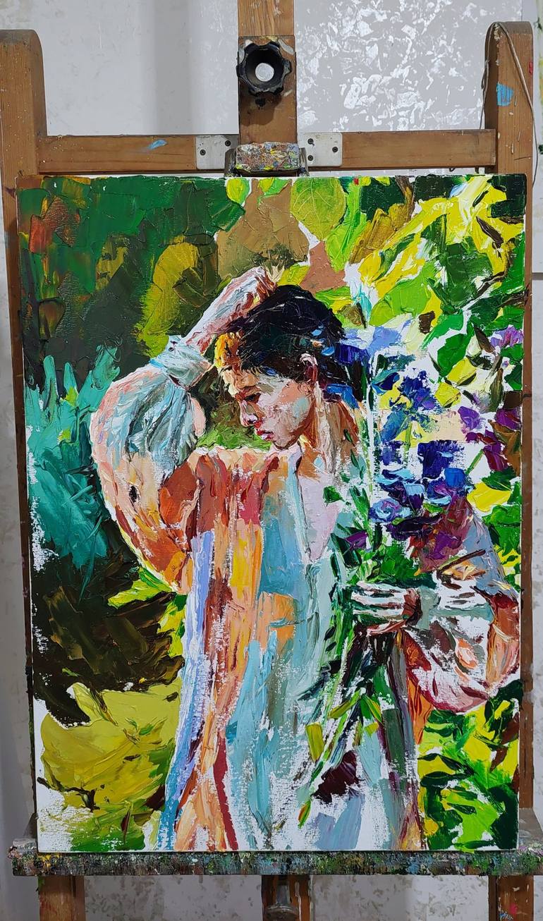 Original Impressionism Portrait Painting by Narinart Armgallery