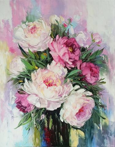 Saatchi Art Artist Narinart Armgallery; Paintings, “Marietta Martirosyan/Peonies” #art