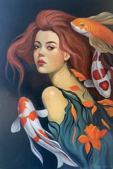 Ara Gasparyan/Portrait with koi fishes thumb