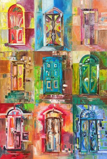 Original Cubism Architecture Paintings by Narinart Armgallery