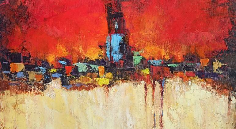 Original Abstract Landscape Painting by Narinart Armgallery
