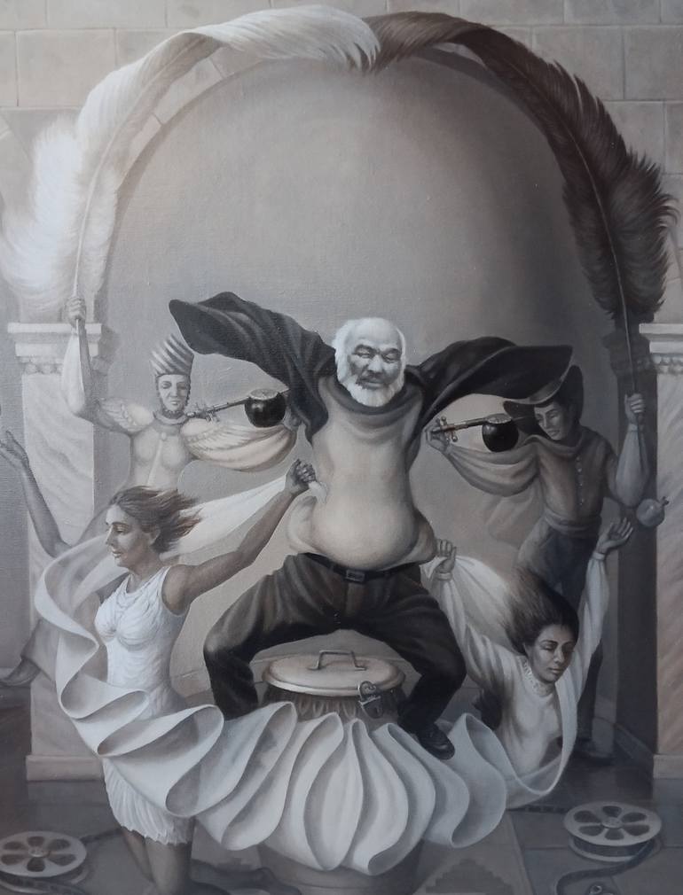 Original Surrealism Portrait Painting by Narinart Armgallery