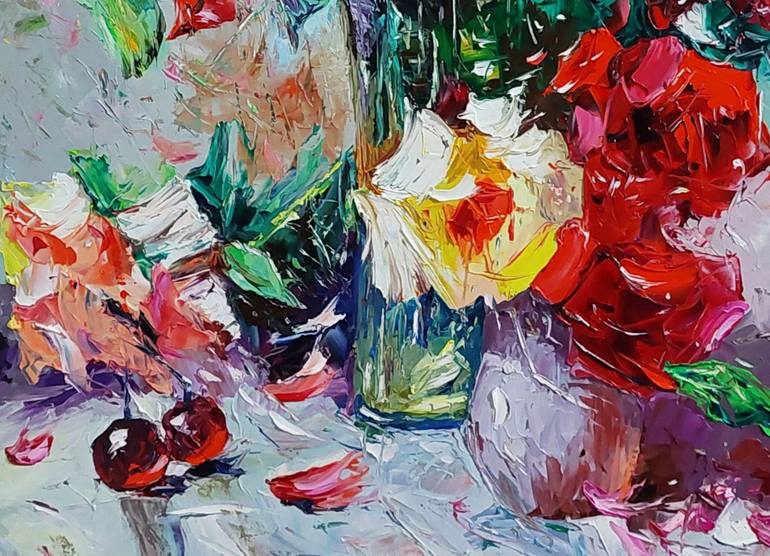 Original Impressionism Floral Painting by Narinart Armgallery