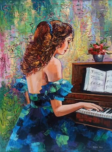 Original Impressionism Music Paintings by Narinart Armgallery