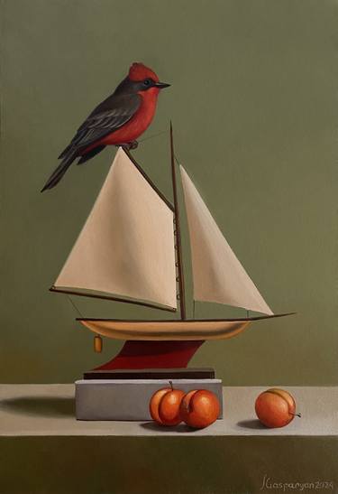 Ara Gasparyan/Still life with bird and sailboat thumb