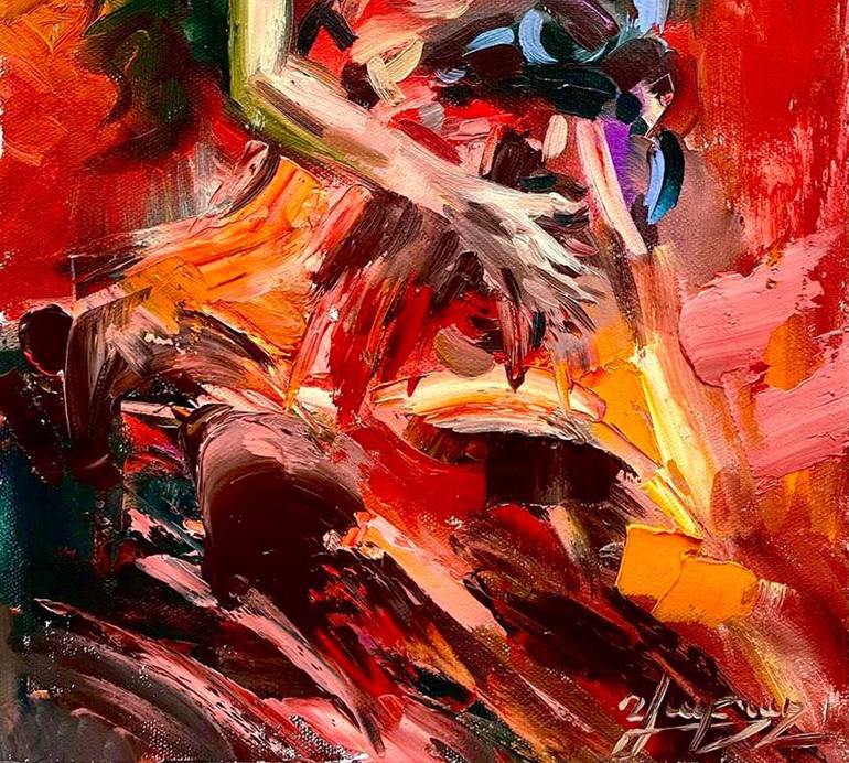 Original Abstract Love Painting by Narinart Armgallery