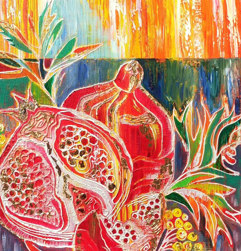 Original Abstract Botanic Painting by Narinart Armgallery