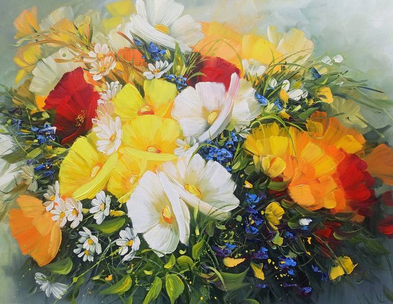 Original Modern Floral Painting by Narinart Armgallery