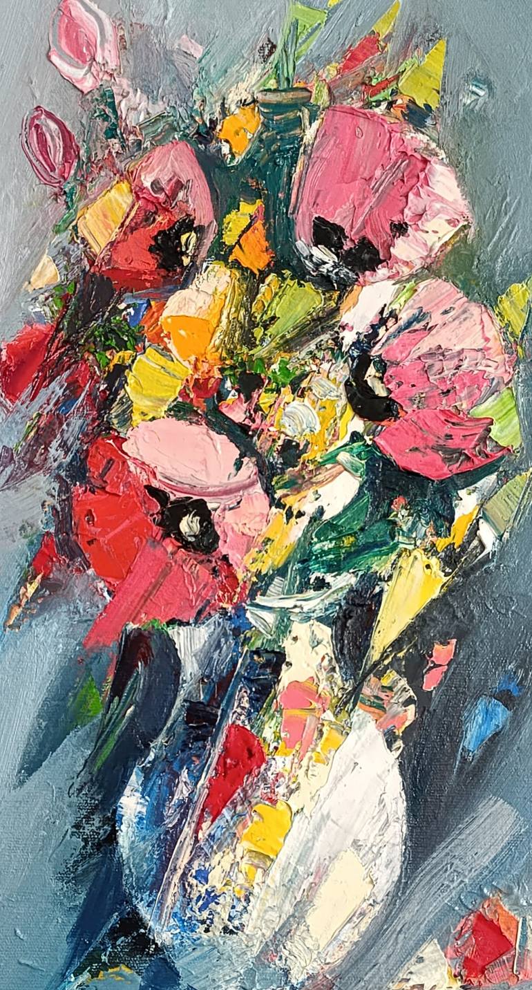 Original Abstract Floral Painting by Narinart Armgallery