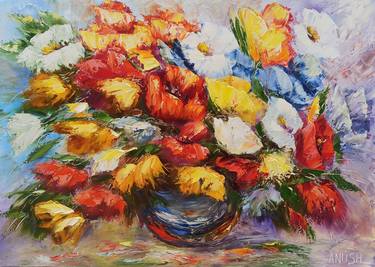 Original Modern Floral Paintings by Narinart Armgallery