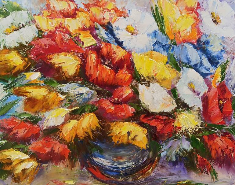 Original Modern Floral Painting by Narinart Armgallery