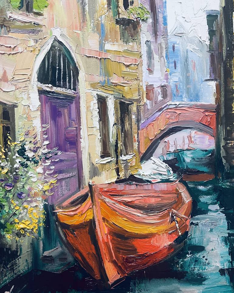 Original Impressionism Seascape Painting by Narinart Armgallery