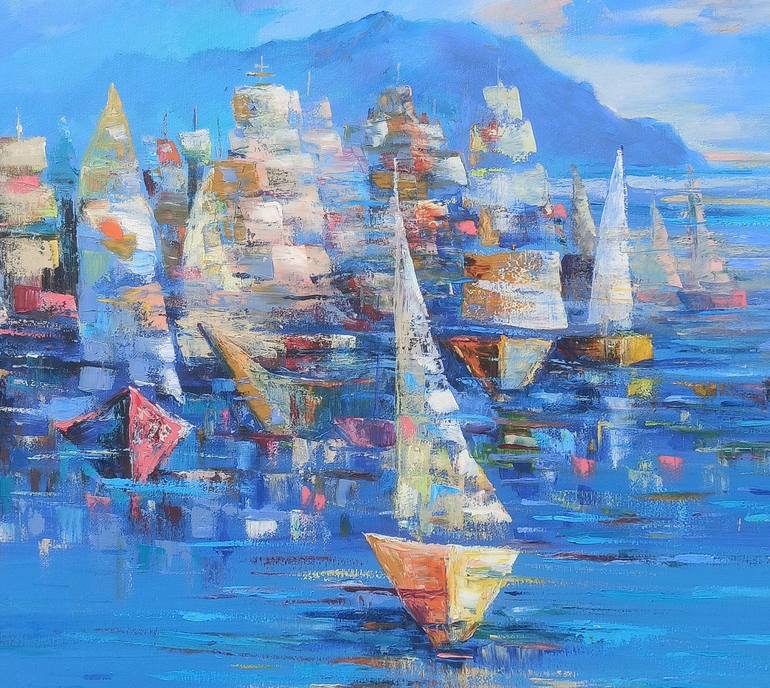 Original Boat Painting by Narinart Armgallery