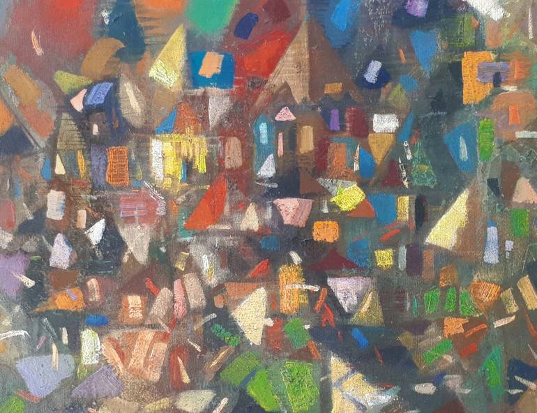 Original Abstract Cities Painting by Narinart Armgallery