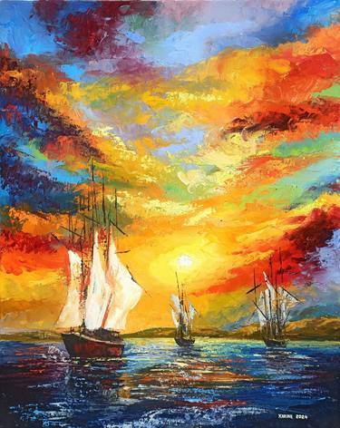 Original Impressionism Seascape Paintings by Narinart Armgallery