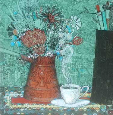 Original Expressionism Still Life Mixed Media by Narinart Armgallery