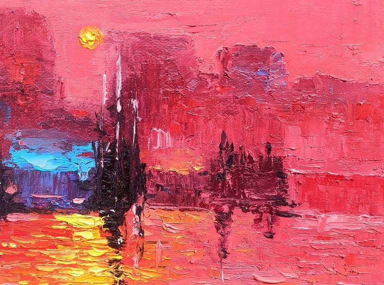 Original Impressionism Seascape Painting by Narinart Armgallery