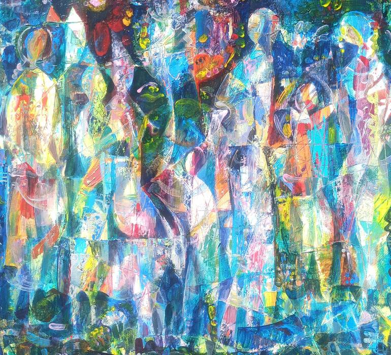 Original Abstract People Painting by Narinart Armgallery