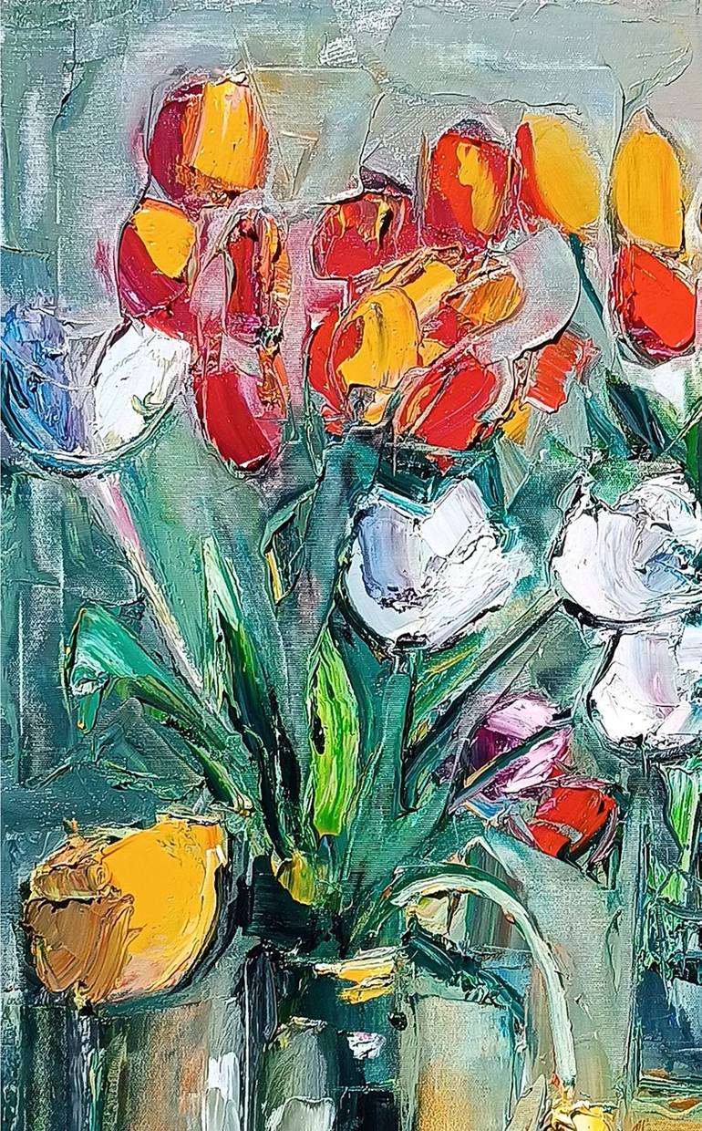 Original Impressionism Floral Painting by Narinart Armgallery