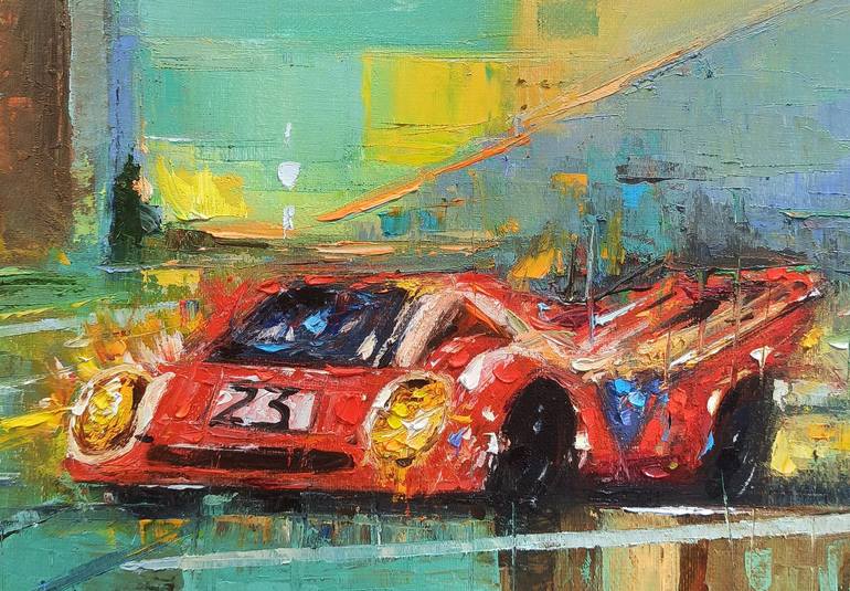 Original Impressionism Car Painting by Narinart Armgallery