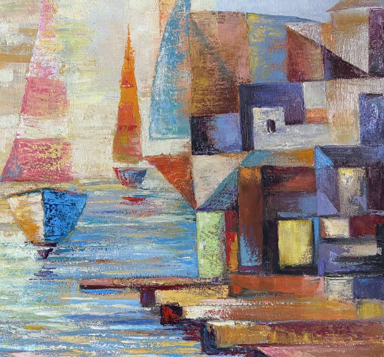 Original Modernism Boat Painting by Narinart Armgallery