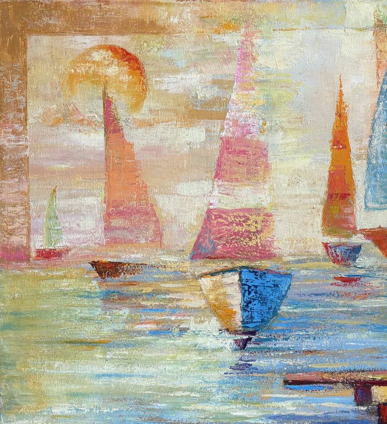 Original Modernism Boat Painting by Narinart Armgallery