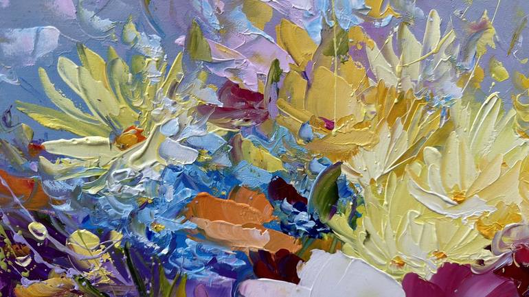 Original Abstract Floral Painting by Narinart Armgallery