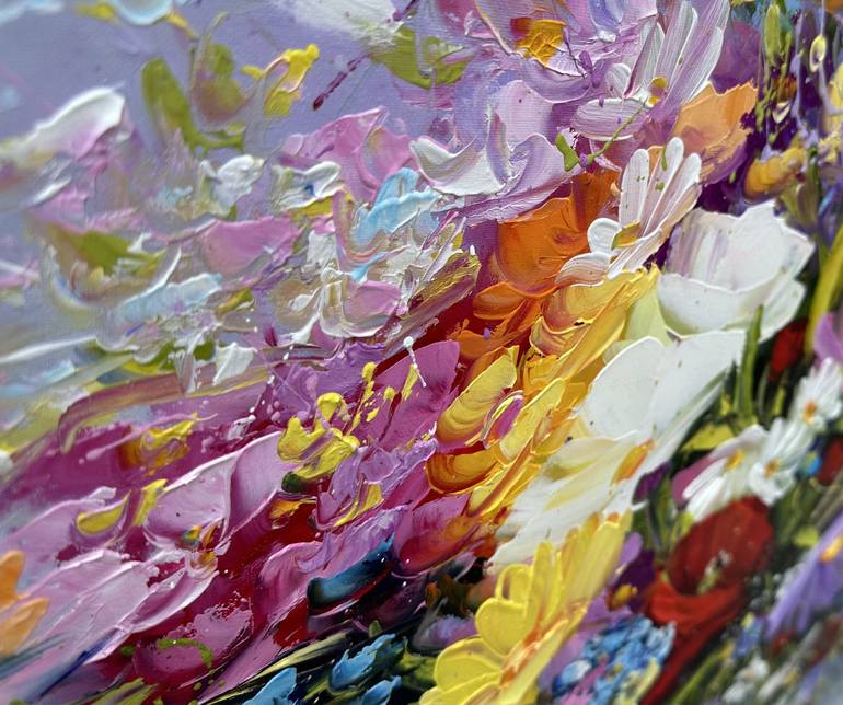 Original Abstract Floral Painting by Narinart Armgallery