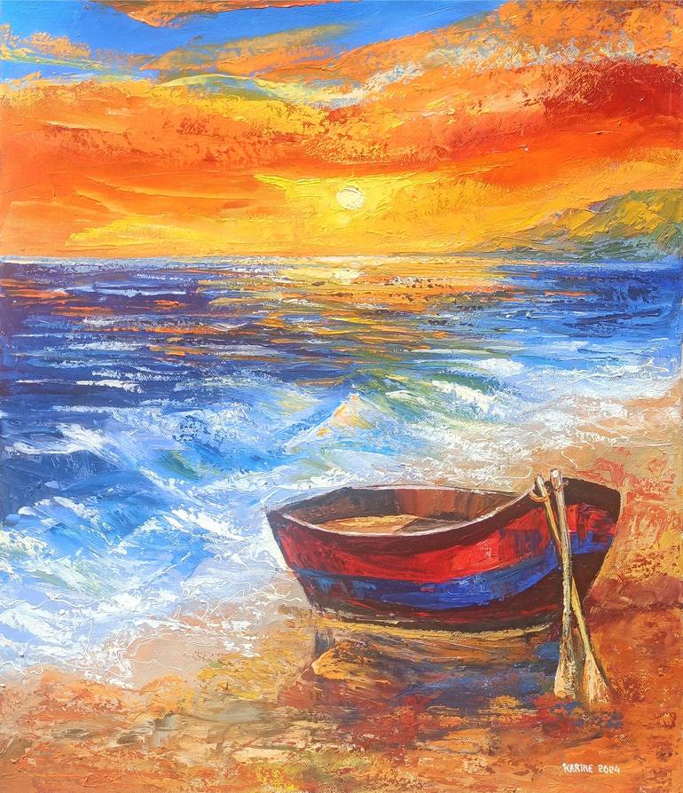 Original Impressionism Seascape Paintings by Narinart Armgallery