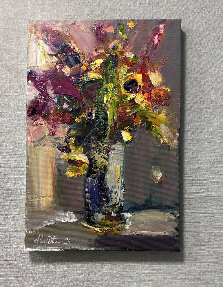 Original Abstract Floral Painting by Narinart Armgallery