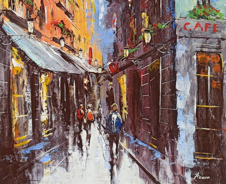 Original Impressionism Cities Painting by Narinart Armgallery