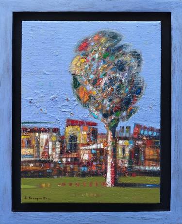 Original Abstract Cities Paintings by Narinart Armgallery