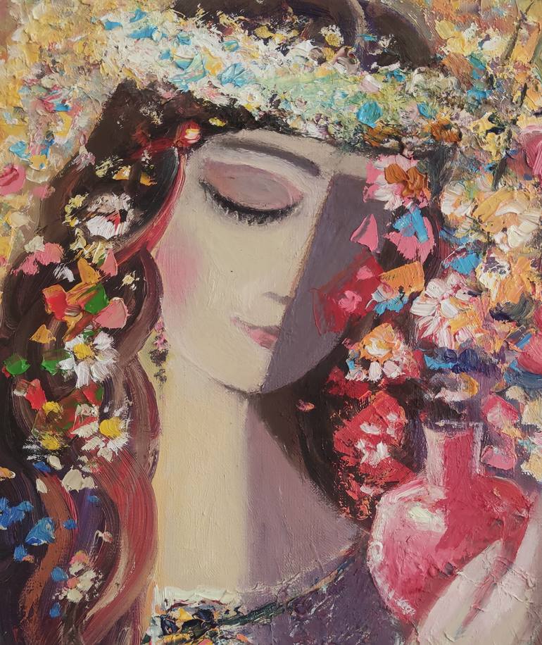 Original Impressionism People Painting by Narinart Armgallery