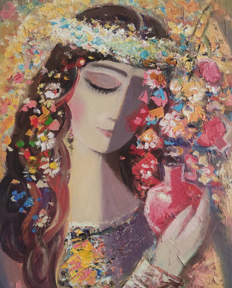 Original Impressionism People Painting by Narinart Armgallery