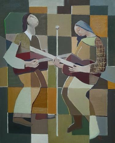 Original Cubism Music Paintings by Narinart Armgallery