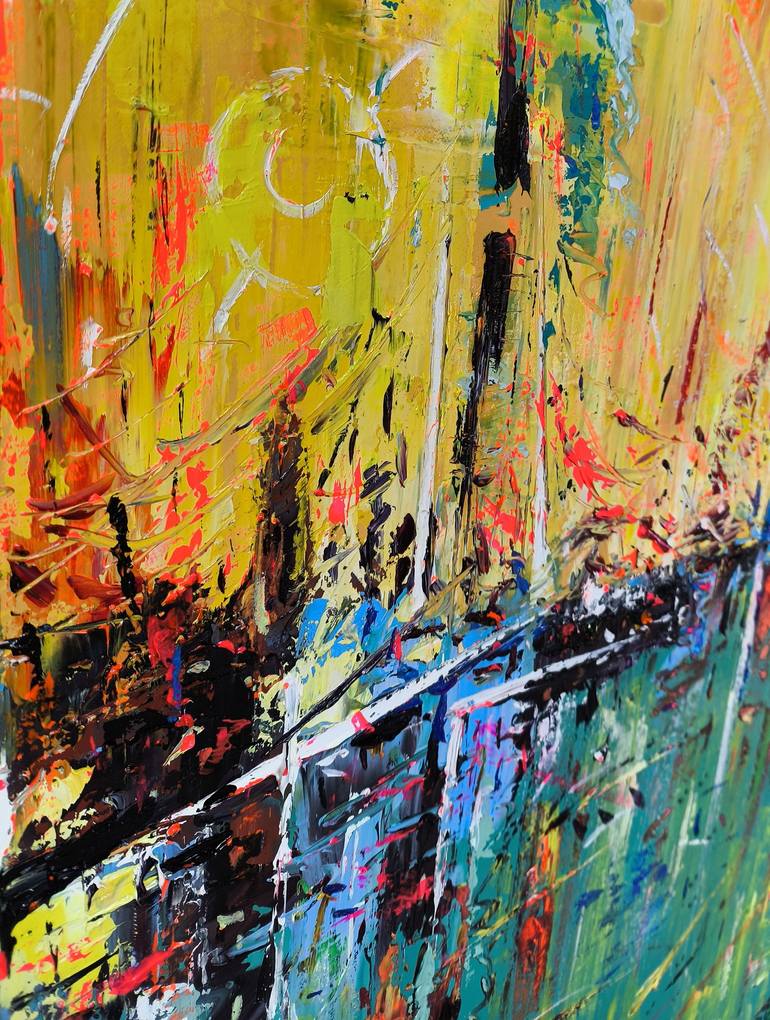 Original Abstract Cities Painting by Narinart Armgallery