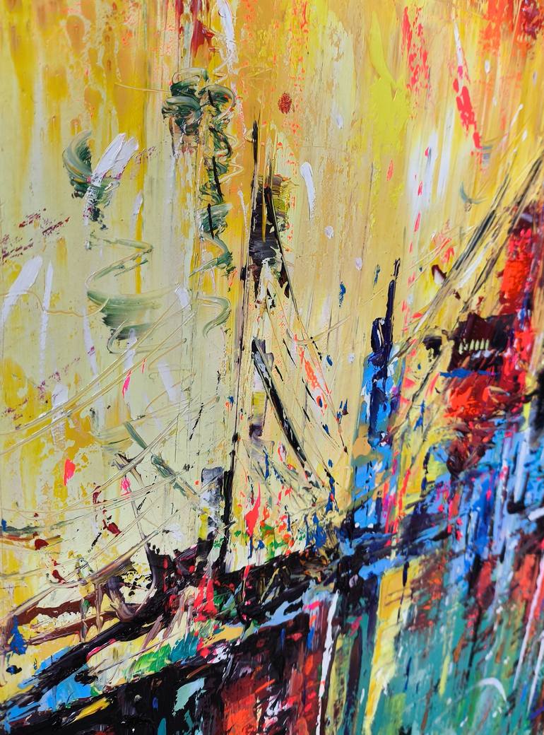 Original Abstract Cities Painting by Narinart Armgallery