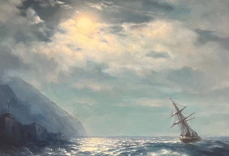 Original Impressionism Seascape Painting by Narinart Armgallery