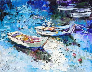 Original Impressionism Boat Paintings by Narinart Armgallery