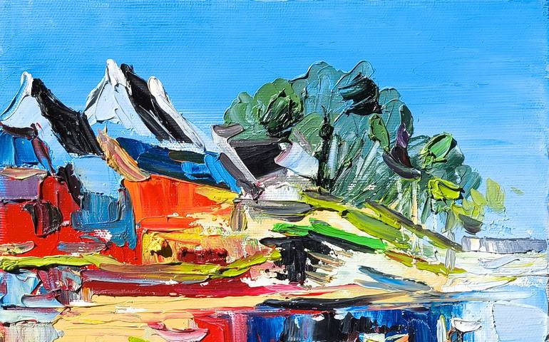 Original Abstract Boat Painting by Narinart Armgallery