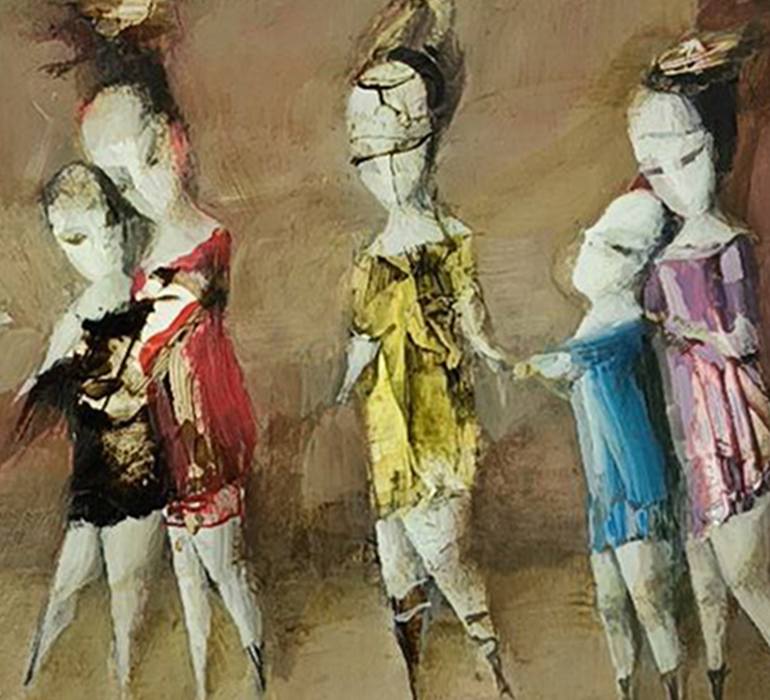 Original Abstract People Painting by Narinart Armgallery