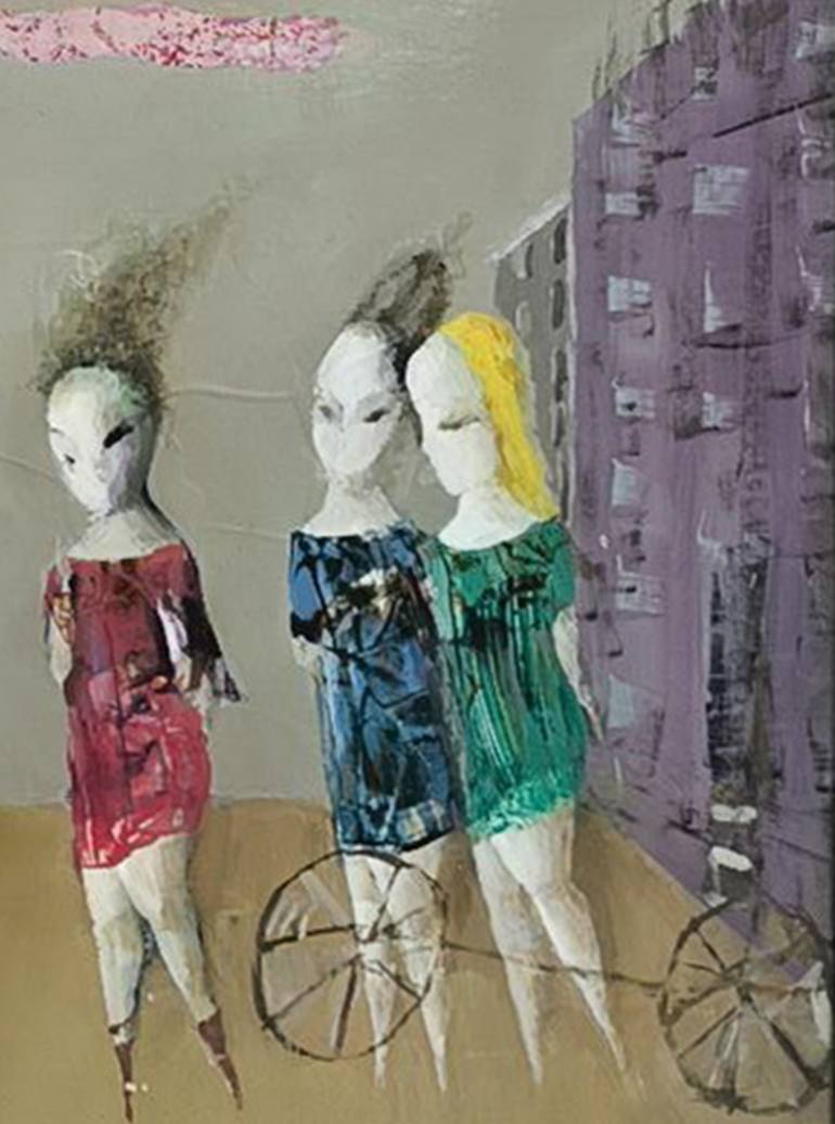 Original Abstract People Painting by Narinart Armgallery