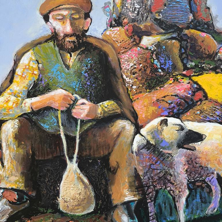 Original Impressionism Rural Life Painting by Narinart Armgallery